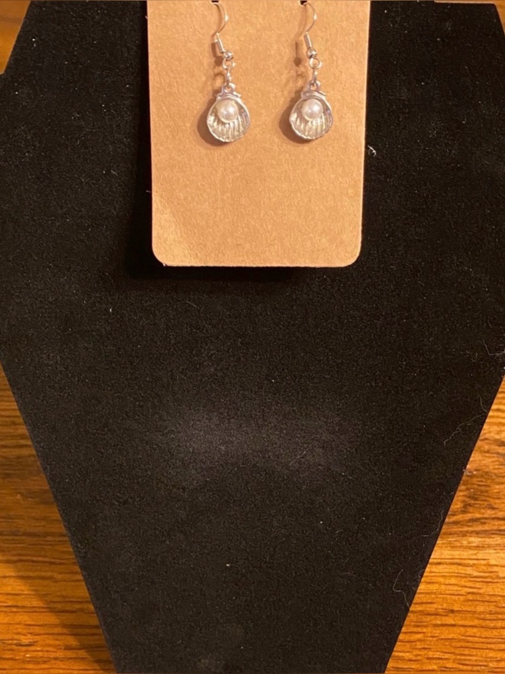 Silver Shell Drop Earrings